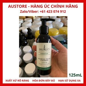 Sữa rửa mặt dành cho da hỗn hợp Sukin Foaming Facial Cleanser 125ml