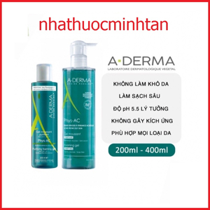 Sữa rửa mặt dành cho da nhạy cảm A-derma gel moussant 200ml