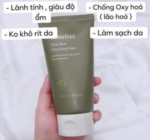 Sữa rửa mặt dưỡng ẩm chuyên sâu Olive Real Cleansing Foam Innisfree 150ml