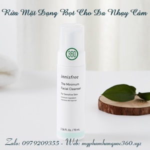 Sữa rửa mặt Innisfree Minimum Facial Cleanser For Sensitive Skin