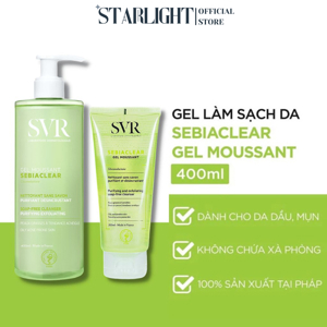 Sữa rửa mặt không chứa xà phòng SVR Sebiaclear Gel Moussant 200ml