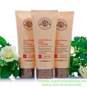 Sữa rửa mặt kiềm dầu Clean Face Acne Solution 150ml The Face Shop