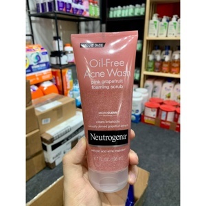 Sữa rửa mặt Neutrogena Oil-Free Acne Wash Pink Grapefruit Foaming Scrub 198ml