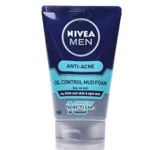 Sữa rửa mặt Nivea Men Anti Acne Oil Control Mud Foam 100g