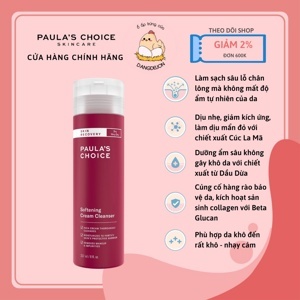 Sữa rửa mặt Paula's Choice Skin Recovery Softening Cream Cleanser 237ml