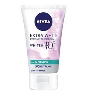 Sữa rửa mặt sạch nhờn dưỡng trắng Nivea Extra White 100g