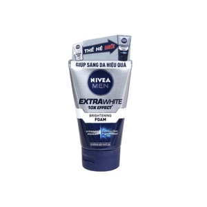 Sữa rửa mặt sáng da tạo bọt siêu mịn NIVEA Men Extra White