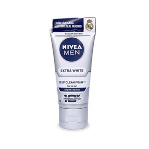 Sữa rửa mặt sáng da tạo bọt siêu mịn NIVEA Men Extra White