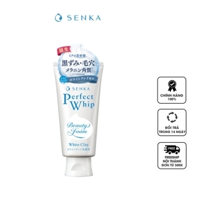 Sữa rửa mặt chiết xuất đất sét trắng Senka Perfect White Clay 120g