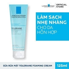 Sữa rửa mặt tạo bọt dành cho da hỗn hợp và da dầu quá nhạy cảm - Toleriane Purifying Foaming Cream - La Roche Posay - 125ml