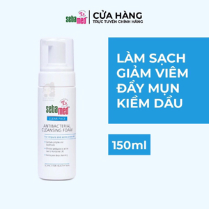 Sữa rửa mặt tạo bọt kháng khuẩn, trị mụn Sebamed Clear Face Antibacterial Cleansing Foam pH 5.5 150ml