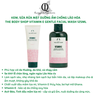 Sữa rửa mặt The Body Shop Vitamin E Gentle Facial Wash 125ml