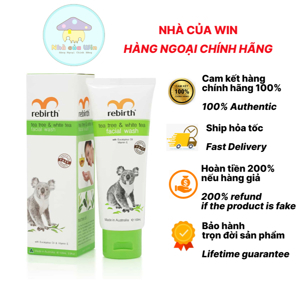 Sữa rửa mặt tinh chất trà xanh & trà trắng Re-birth Tea Tree & White Tree Facial Wash 100ml