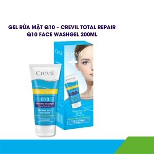 Sữa rửa mặt trắng da, ngừa mụn Crevil total repair Q10 face wash - 200ml