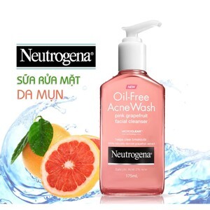 Sữa rửa mặt Neutrogena Oil Free Acne Wash Pink Grapefruit Facial Cleanser - trị mụn