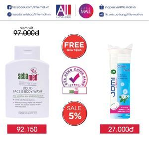 Sữa rửa mặt và body cho da nhạy cảm Sebamed Liquid Face & Body Wash SSS01D 50ml