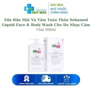 Sữa Rửa Mặt Và Tắm Toàn Thân Cho Da Nhạy Cảm Sebamed Liquid Face  Body Wash SSS01B 300ml