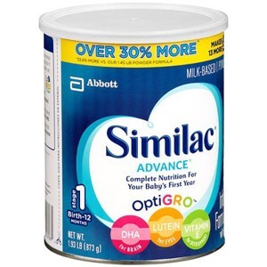 Sữa Similac Advance OptiGRO nội địa Mỹ cho bé từ 0 đến 12 tháng hộp 873g