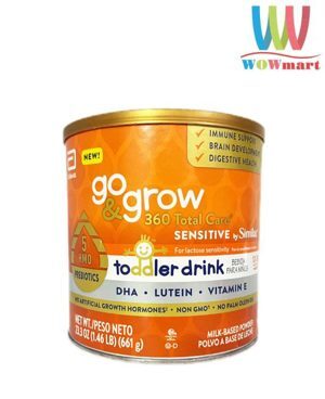 Sữa Similac Go & Grow Sensitive của Mỹ cho trẻ từ 12 đến 24 tháng có hệ tiêu hóa yếu đầy hơi hay nôn trớ hộp 661g