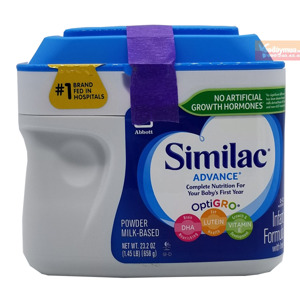 Sữa Similac Pro-Advance OptiGRO nội địa Mỹ cho bé từ 0 đến 12 tháng hộp 658g