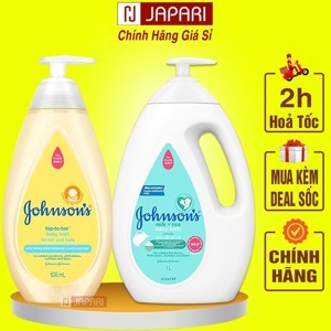 Sữa tắm chứa sữa, yến mạch Johnson's Baby 500ml