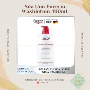 Sữa tắm dạng gel cho da nhạy cảm không mùi Eucerin pH5 Washlotion 400ml