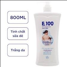 Sữa tắm E100 sữa dê 800ml