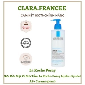 Sữa tắm giúp làm sạch & làm dịu ngứa, mẩn đỏ La Roche-Posay Lipikar Syndet