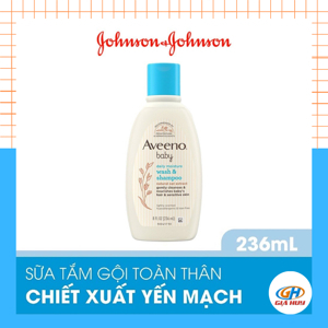 Sữa tắm gội Aveeno Baby Wash & Shampoo 236ml