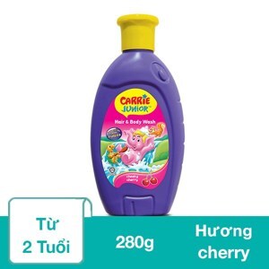 Sữa tắm gội Carrie Junior hương cherry cho bé 280g