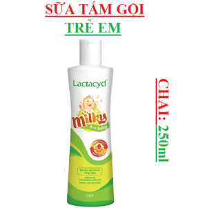 Sữa tắm gội cho bé Lactacyd Milky 250ml