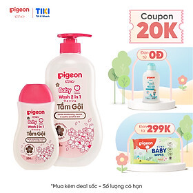Sữa tắm gội dịu nhẹ Pigeon hoa anh đào Sakura 200ml 2in1