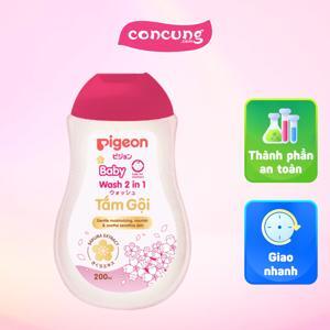 Sữa tắm gội dịu nhẹ Pigeon hoa anh đào Sakura 200ml 2in1