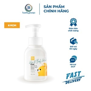 Sữa tắm gội hữu cơ cho bé K-Mom (290ml)