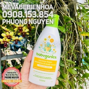 Sữa tắm gội sơ sinh Babyganics - 207ml