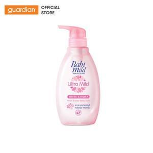 Sữa tắm gội toàn thân cho bé Babi Mild White Sakura 400ml