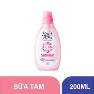 Sữa tắm gội toàn thân cho bé Babi Mild White Sakura 200ml