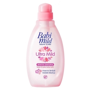 Sữa tắm gội toàn thân cho bé Babi Mild White Sakura 200ml