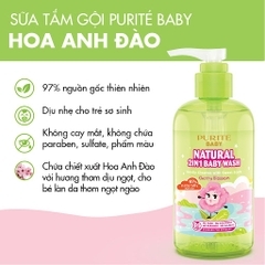 Sữa tắm gội toàn thân cho bé Purité Baby hoa anh đào 500ml