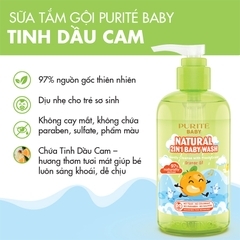 Sữa tắm gội toàn thân cho bé Purité Baby tinh dầu cam 500ml