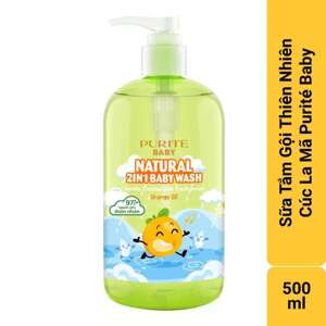 Sữa tắm gội toàn thân cho bé Purité Baby tinh dầu cam 500ml