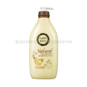 Sữa tắm Happy Bath Natural Real Moisture  900g