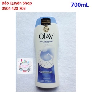 Sữa tắm hạt muối biển tẩy tế bào chết Olay Daily Exfoliating With Sea Salts 700ml