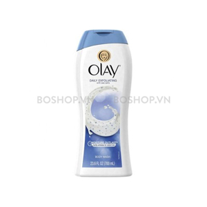 Sữa tắm hạt muối biển tẩy tế bào chết Olay Daily Exfoliating With Sea Salts 700ml