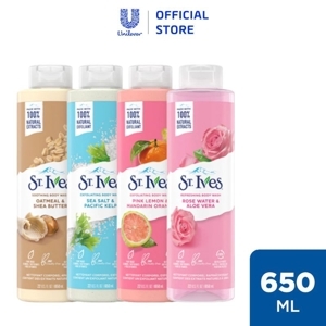 Sữa tắm lúa mạch và bơ St. Ives Oatmeal & Shea Butter body wash 709ml