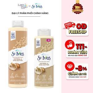 Sữa tắm lúa mạch và bơ St. Ives Oatmeal & Shea Butter body wash 709ml