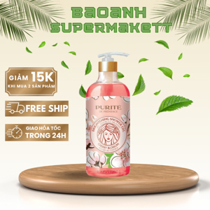 Sữa tắm mềm mịn Purité hoa hồng 850ml