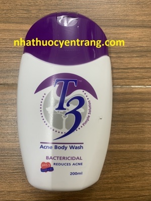 Sữa Tắm Ngăn Ngừa Mụn T3 Acne Body Wash 200Ml
