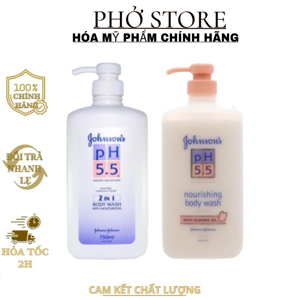 Sữa tắm ph 5.5 johnson’s hạnh nhân 750