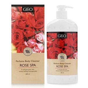 Sữa tắm trắng da hương hoa hồng Geo Perfume Body Cleanser Rose Spa 600ml